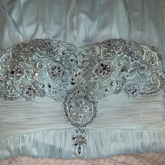 Light Green Formal High- Low Dress - Picture 4 of 6